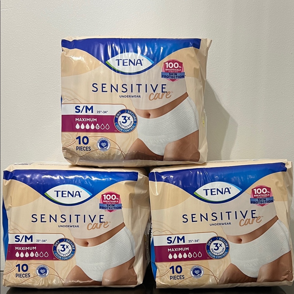 Tena Sensitive Care Incontinence Underwear for Women,S/M 30 ct